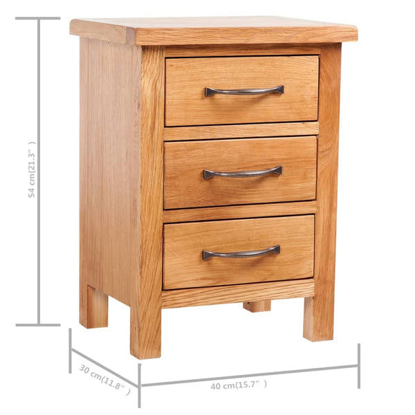 Nightstands 2 Pcs 40X30x54 Cm Solid Oak Wood Bedside Tables