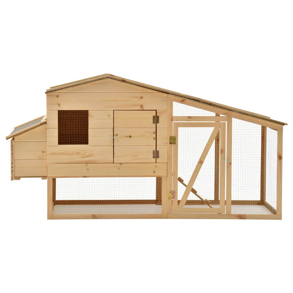 Chicken Cage Solid Pine Wood 178X67x92 Cm