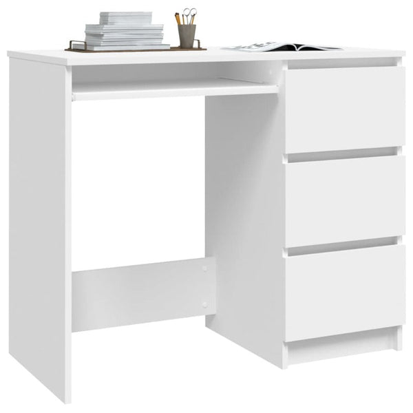 Vidaxl Desk White 90X45x76 Cm Engineered Wood Home Office Desks
