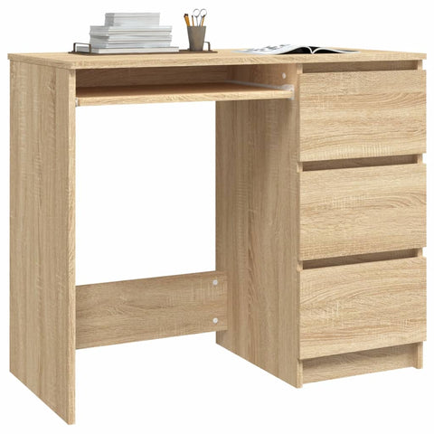 Desk Sonoma Oak 90X45x76 Cm Engineered Wood Home Office Desks