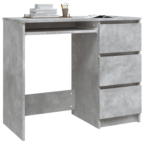 Desk Concrete Grey 90X45x76 Cm Engineered Wood Home Office Desks