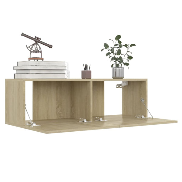 Tv Cabinet Sonoma Oak 100X30x30 Cm Engineered Wood Tv Stands & Entertainment Units
