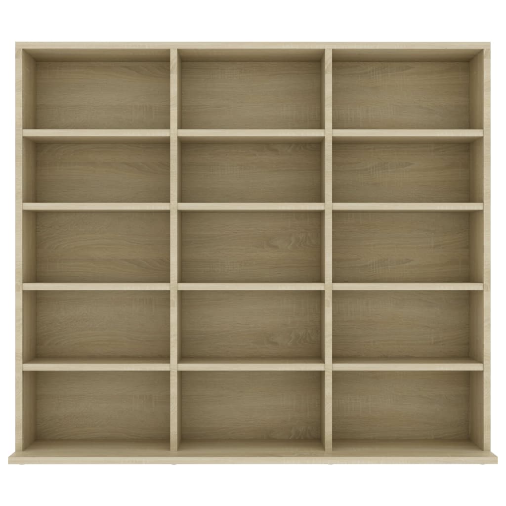 Cd Cabinet Sonoma Oak 102X23x89.5 Cm Engineered Wood Cd & Video Racks