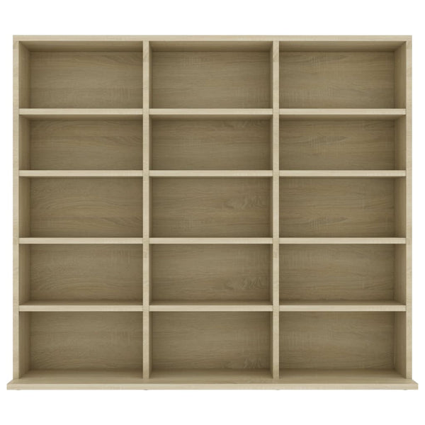Cd Cabinet Sonoma Oak 102X23x89.5 Cm Engineered Wood Cd & Video Racks