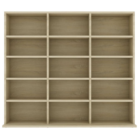 Cd Cabinet Sonoma Oak 102X23x89.5 Cm Engineered Wood Cd & Video Racks
