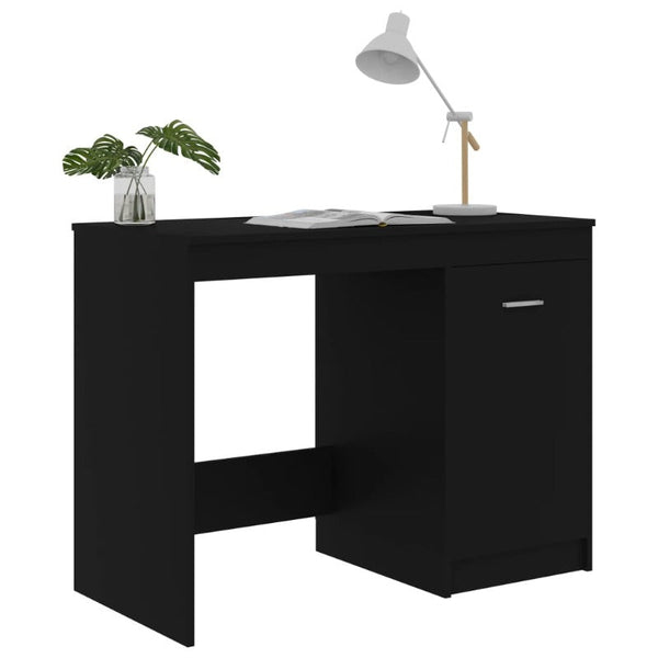 Desk Black 100X50x76 Cm Engineered Wood