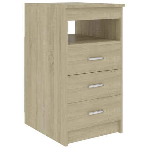 Drawer Cabinet Sonoma Oak 40X50x76 Cm Engineered Wood Bedside Tables