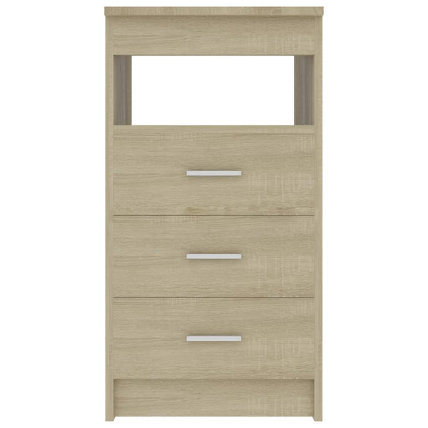 Drawer Cabinet Sonoma Oak 40X50x76 Cm Engineered Wood Bedside Tables