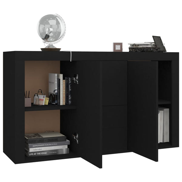 Sideboard Black 120X36x69 Cm Engineered Wood Sideboards & Buffets
