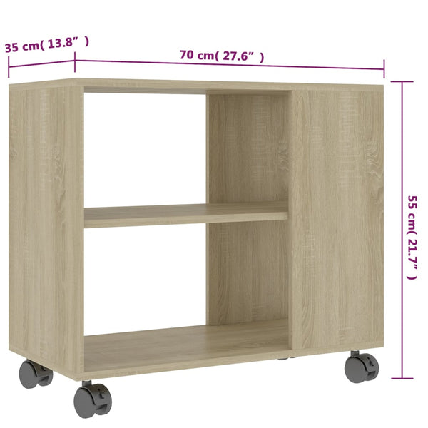 Side Table Sonoma Oak 70X35x55 Cm Engineered Wood Side Tables