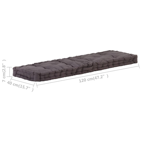 Pallet Floor Cushions 2 Pcs Cotton Anthracite Ottomans Footstools & Poufs