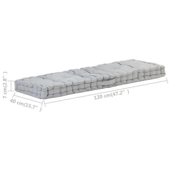 Pallet Floor Cushions 2 Pcs Cotton Grey Cushions & Decorative Pillows