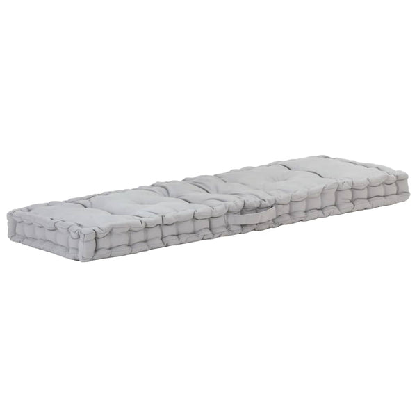 Pallet Floor Cushions 2 Pcs Cotton Grey Cushions & Decorative Pillows
