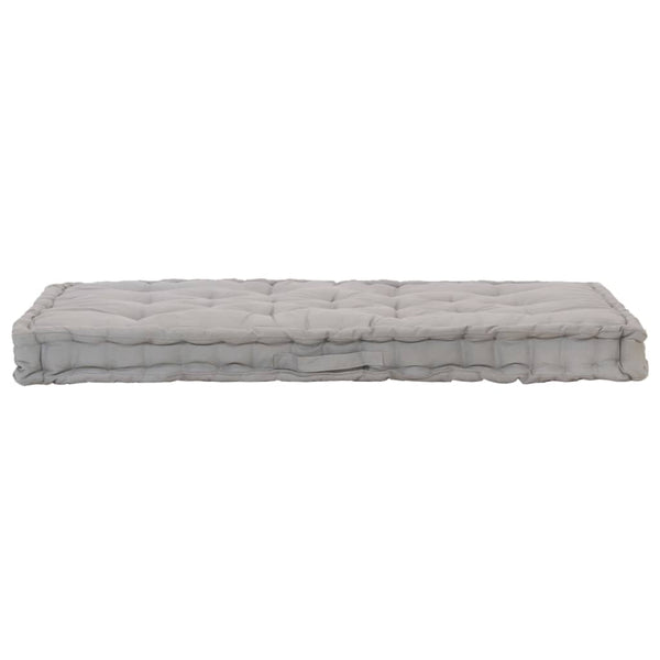 Pallet Floor Cushions 2 Pcs Cotton Grey Cushions & Decorative Pillows