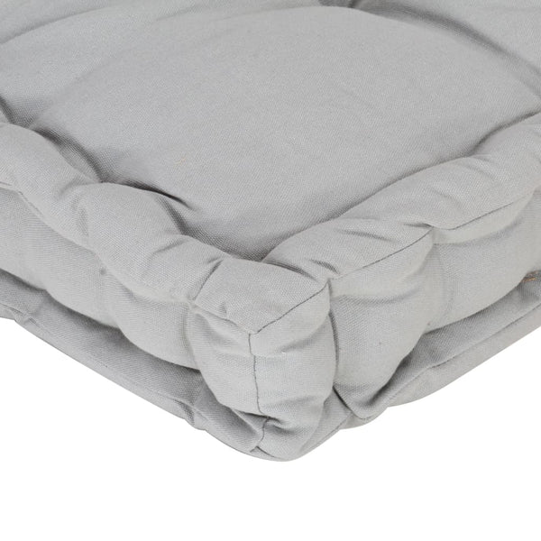Pallet Floor Cushions 2 Pcs Cotton Grey Cushions & Decorative Pillows