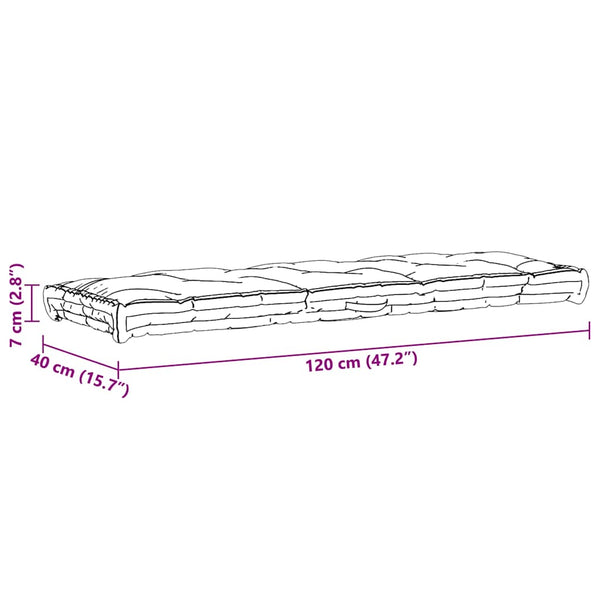 Vidaxl Pallet Floor Cushions 2 Pcs Cotton Beige Cushions & Decorative Pillows