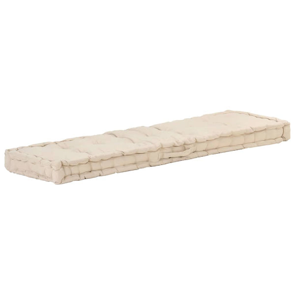 Vidaxl Pallet Floor Cushions 2 Pcs Cotton Beige Cushions & Decorative Pillows