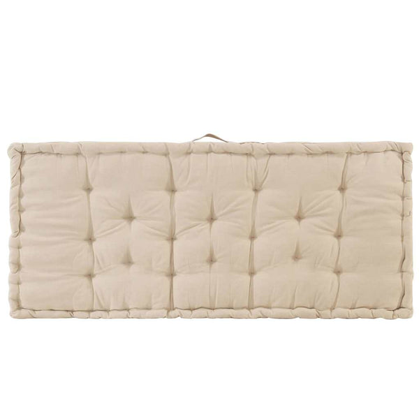 Vidaxl Pallet Floor Cushions 2 Pcs Cotton Beige Cushions & Decorative Pillows