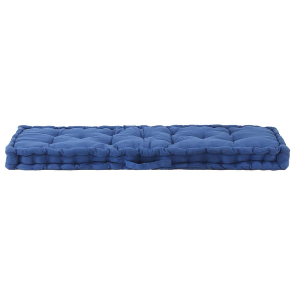 Pallet Floor Cushions 2 Pcs Cotton Light Blue Cushions & Decorative Pillows