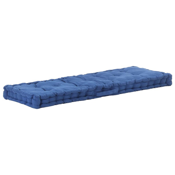 Pallet Floor Cushions 2 Pcs Cotton Light Blue Cushions & Decorative Pillows
