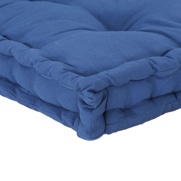 Pallet Floor Cushions 2 Pcs Cotton Light Blue Cushions & Decorative Pillows