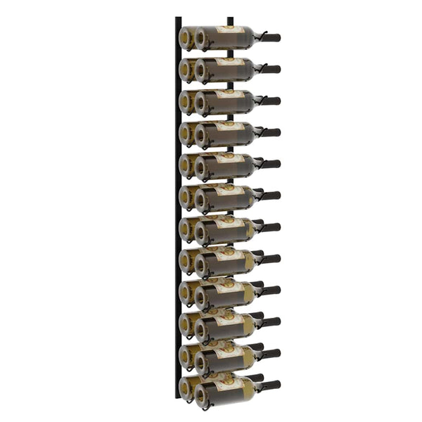 Vidaxl Wall Mounted Wine Rack For 24 Bottles Black Iron Racks