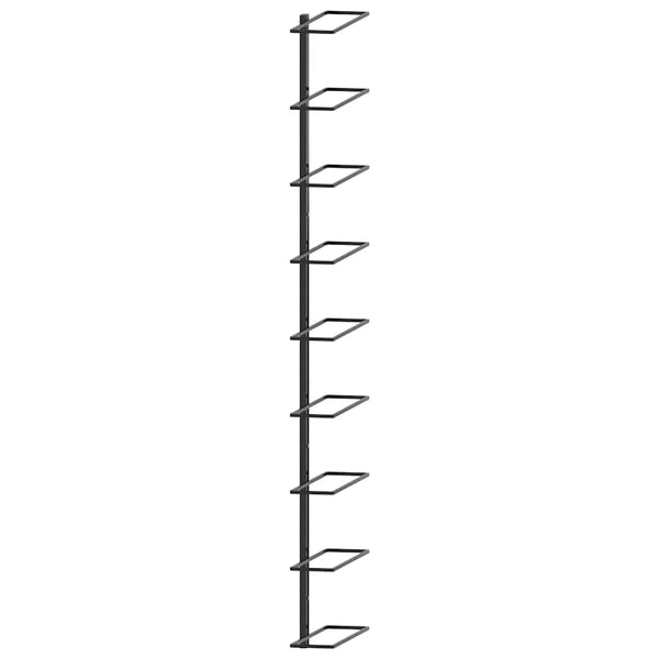 Vidaxl Wall Mounted Wine Rack For 9 Bottles Black Iron Racks & Holders