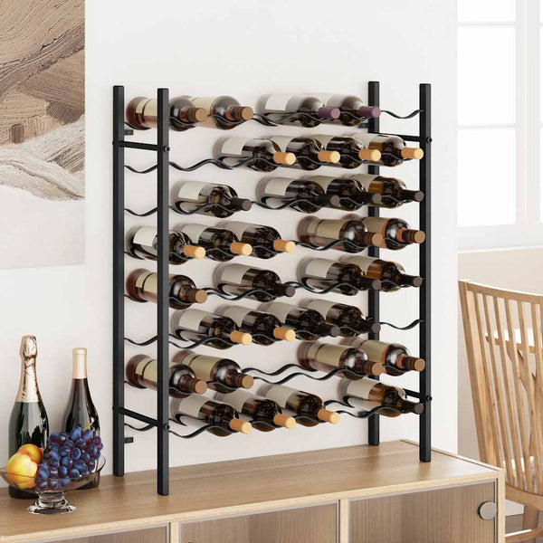 Vidaxl Wine Rack For 48 Bottles Black Metal Wine Fridges