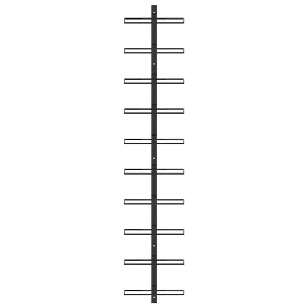Wall Mounted Wine Rack For 10 Bottles Black Metal Racks