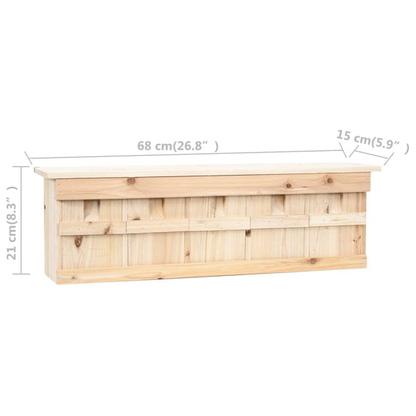 Vidaxl Sparrow House With 5 Rooms 68X15x21 Cm Firwood Bird Houses