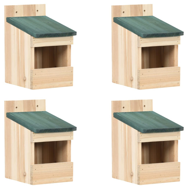 4 Pcs 12X16x20 Cm Firwood Bird Houses