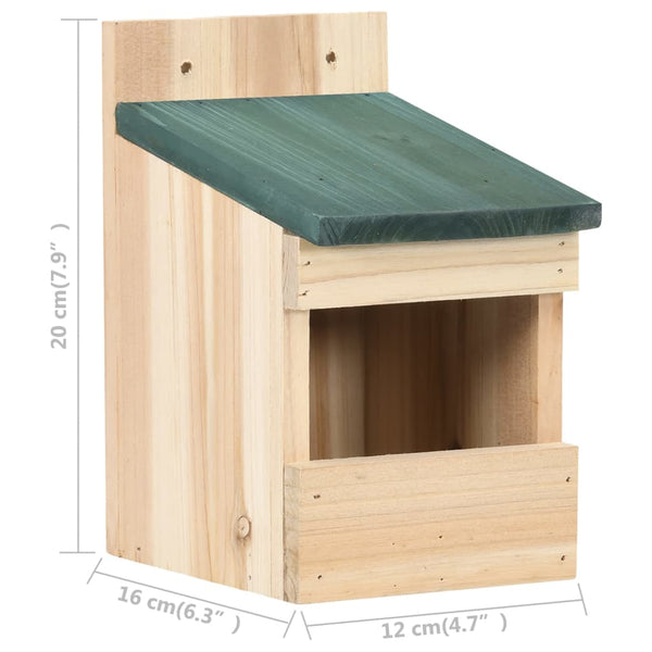 4 Pcs 12X16x20 Cm Firwood Bird Houses