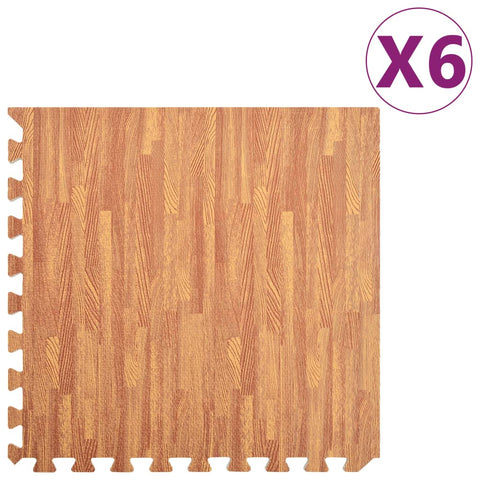 Floor Mats 6 Pcs Wood Grain 2.16 Mâ² Eva Foam