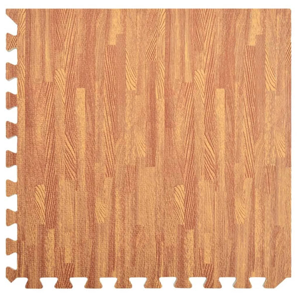 Floor Mats 12 Pcs Wood Grain 4.32 Mâ² Eva Foam