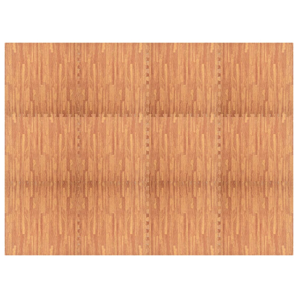 Floor Mats 12 Pcs Wood Grain 4.32 Eva Foam