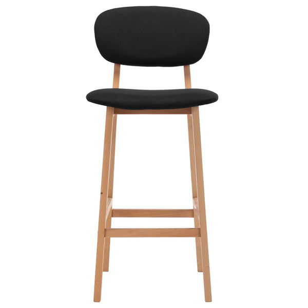 Bar Stools 2 Pcs Black Fabric Benches Bar Stools
