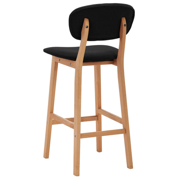 Bar Stools 2 Pcs Black Fabric Benches Bar Stools
