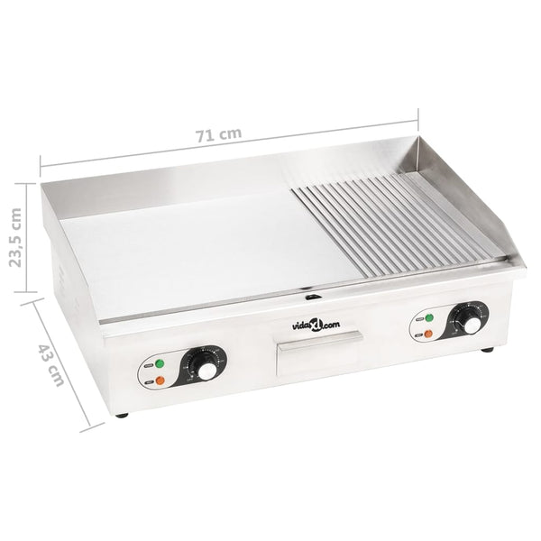 Vidaxl Electric Griddle Stainless Steel 4400 W 71X43x23.5 Cm Grills & Griddles