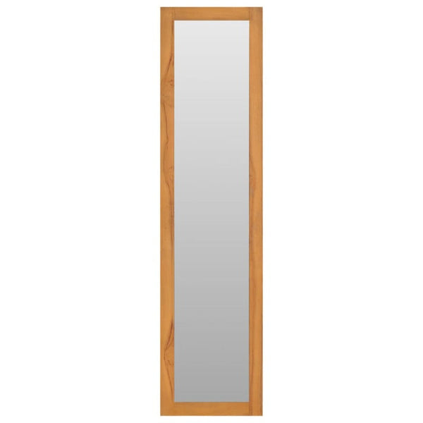 Mirrors Wall Mirror With Shelves 30X30x120 Cm Solid Teak Wood