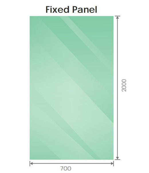 110X70cm Corner Frameless Shower Screen With Chrome Brackets And Ss Hinges Square Double Pull Handle Shower Enclosures