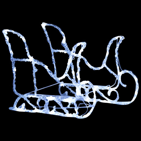 Reindeers & Sleigh Christmas Decoration 160 Leds 130 Cm Acrylic Seasonal Decorations