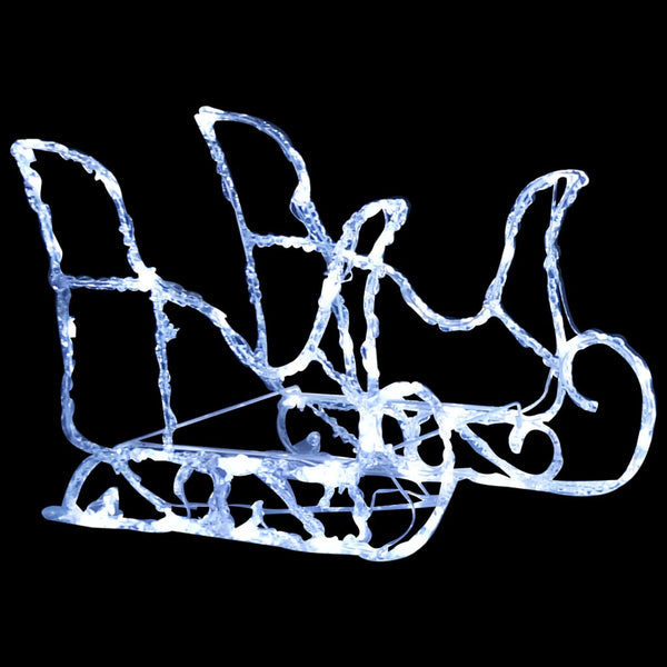 Reindeers & Sleigh Christmas Decoration 280X28x55 Cm Acrylic Seasonal Decorations