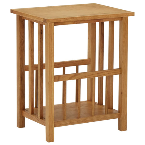 Magazine Table 45X35x55 Cm Solid Oak Wood Magazine Racks