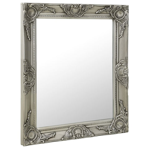 Wall Mirror Baroque Style 50X60 Cm Silver Mirrors