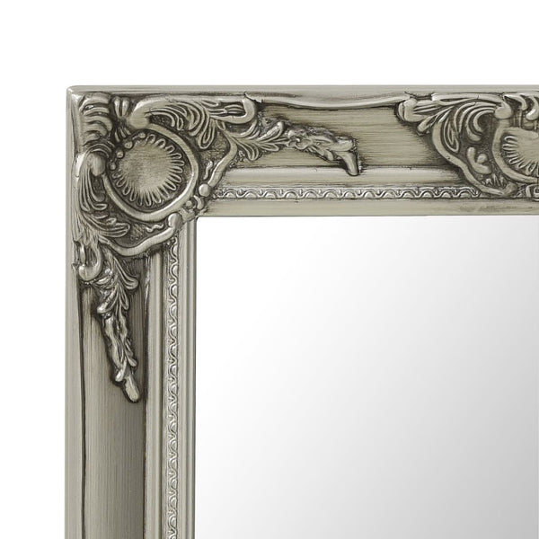 Wall Mirror Baroque Style 50X60 Cm Silver Mirrors