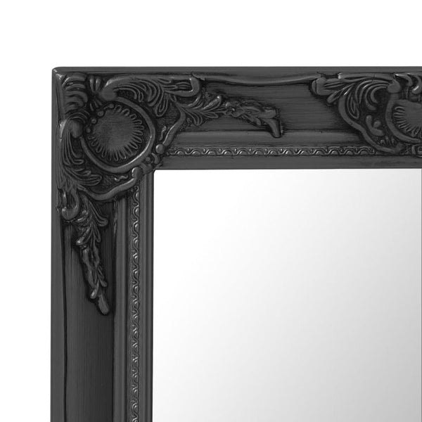 Mirrors Wall Mirror Baroque Style 50X60 Cm Black