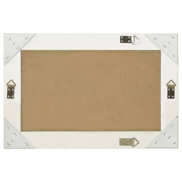 Wall Mirror Baroque Style 60X40 Cm White Mirrors