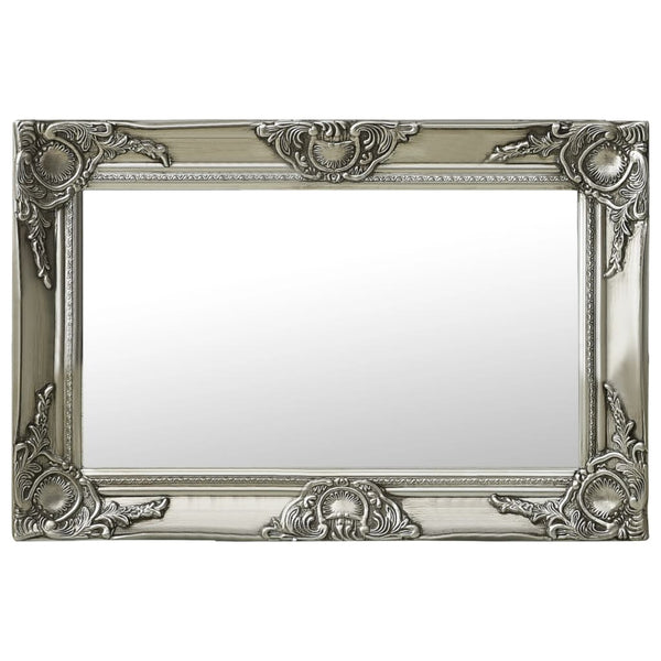 Vidaxl Wall Mirror Baroque Style 60X40 Cm Silver Mirrors