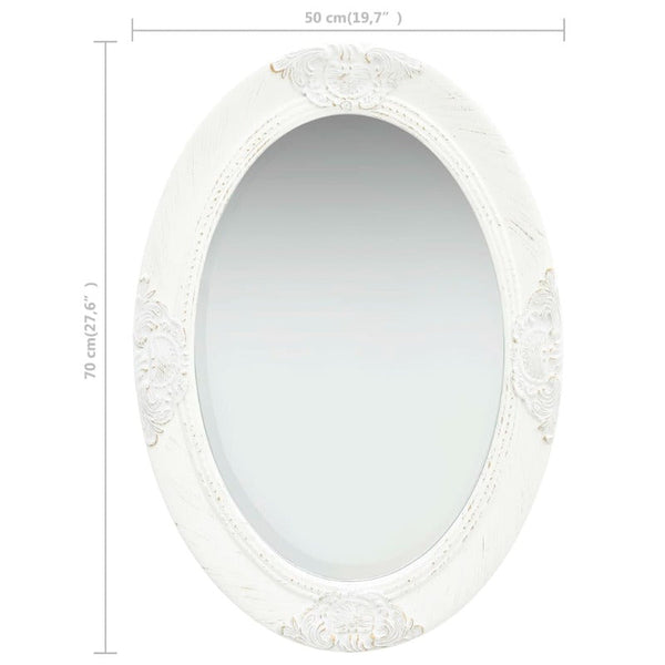 Mirrors Wall Mirror Baroque Style 50X70 Cm White