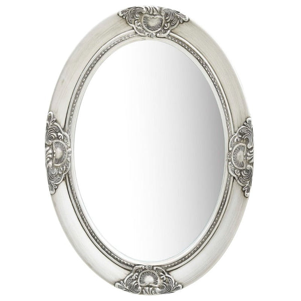 Wall Mirror Baroque Style 50X70 Cm Silver Mirrors